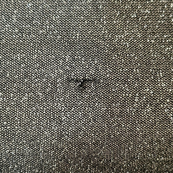 Michael Michael Kors Black Silver Metallic Sheer Long Sleeve Turtleneck Top XS - Picture 6 of 6